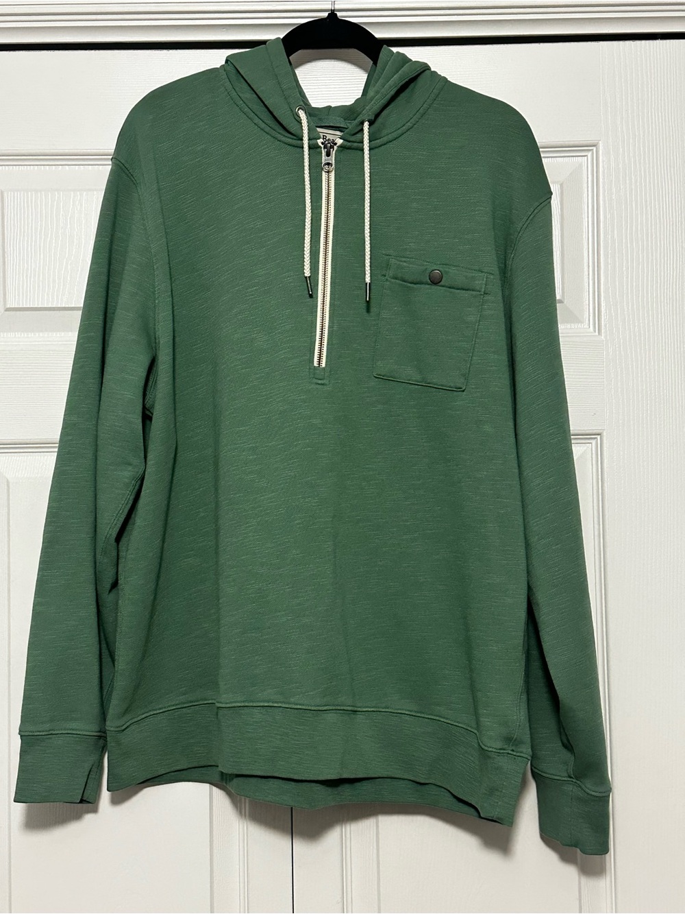 L.L. Bean Men's Lakewashed Cotton Hoodie in Green Size XL #516813 EUC